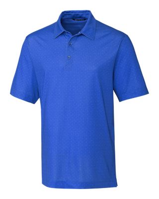 Cutter & Buck Pike Double Dot Print Stretch Mens Polo