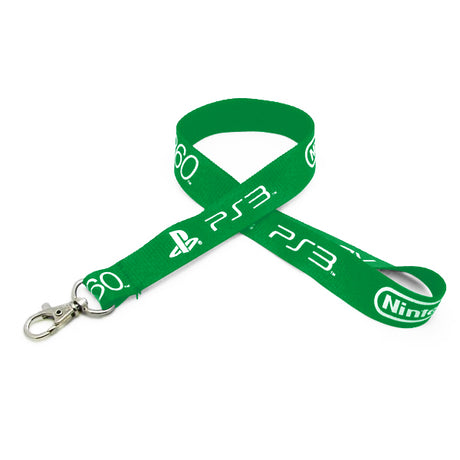 3/4" Silkscreened Flat Lanyard w/ Deluxe Swivel Hook