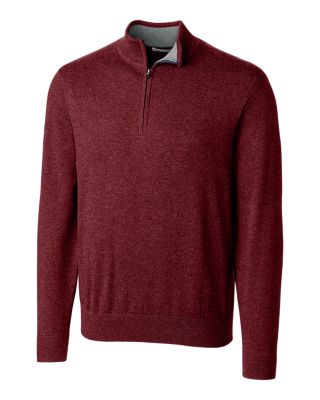 Cutter & Buck Lakemont Tri-Blend Mens Quarter Zip Pullover Sweater