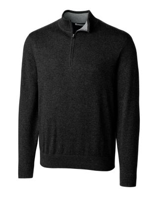 Cutter & Buck Lakemont Tri-Blend Mens Quarter Zip Pullover Sweater