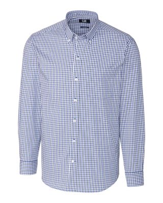 Cutter & Buck Easy Care Stretch Gingham Mens Big and Tall Long Sleeve Dress Shirt