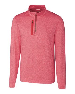 Cutter & Buck Stealth Heathered Quarter Zip Mens Pullover