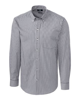 Cutter & Buck Easy Care Stretch Gingham Mens Long Sleeve Dress Shirt