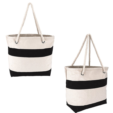 Cotton Resort Tote w/Rope Handle