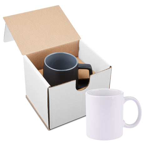 11 Oz. Basic C Handle Ceramic Mug Gift Set