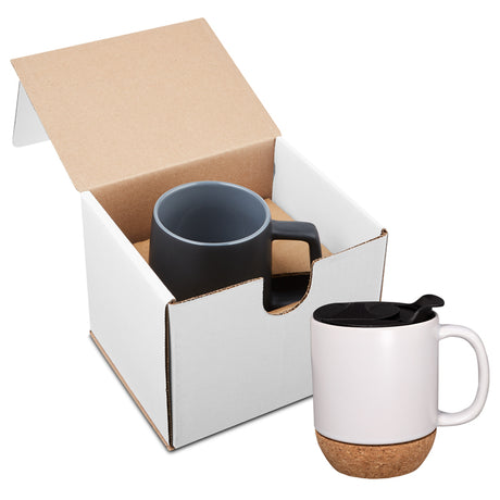 14 Oz. Ceramic Mug w/Cork Base in Individual Mailer