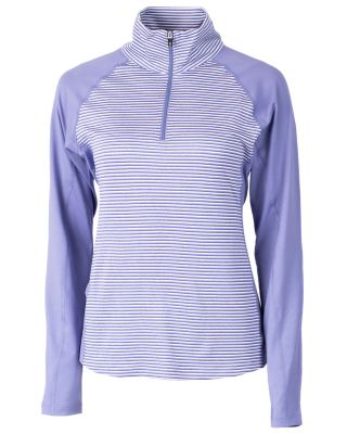 Cutter & Buck Forge Tonal Stripe Stretch Half Zip Womens Top