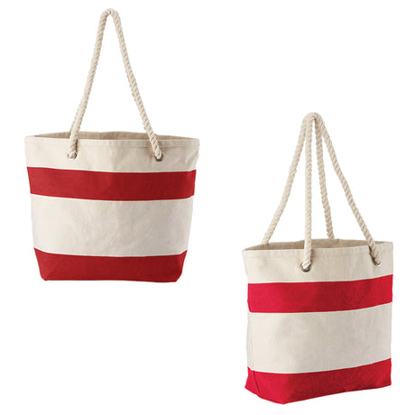 Cotton Resort Tote w/Rope Handle