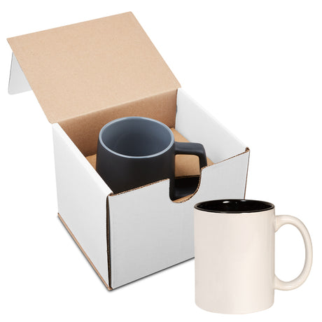 11 Oz. Two Tone C-Handle Mug in Individual Mailer