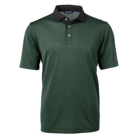 Cutter & Buck Virtue Eco Pique Micro Stripe Recycled Mens Polo