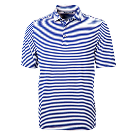 Cutter & Buck Virtue Eco Pique Stripe Recycled Mens Big and Tall Polo