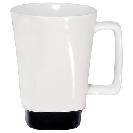 16 Oz. Stoneware Mug w/Square Color Base