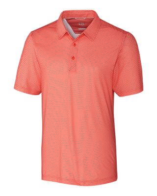 Cutter & Buck Pike Mini Pennant Print Stretch Mens Polo