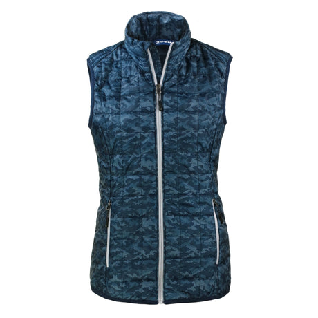 Cutter & Buck Rainier PrimaLoft? Womens Eco Insulated Full Zip Printed Puffer Vest