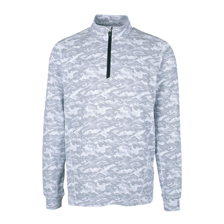 Cutter & Buck Traverse Camo Print Stretch Quarter Zip Mens Pullover