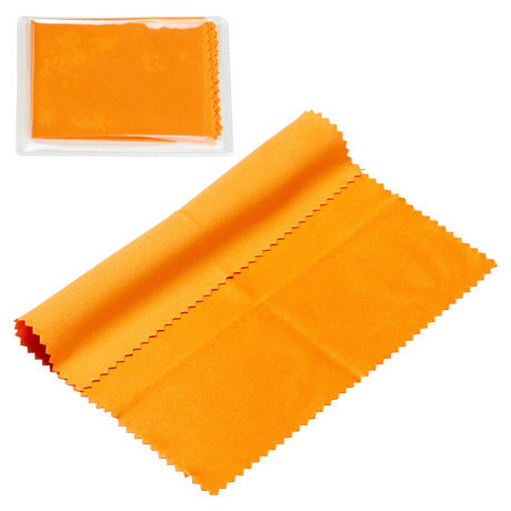 6" x 6" 220GSM Microfiber Cleaning Cloth in Clear PVC Case