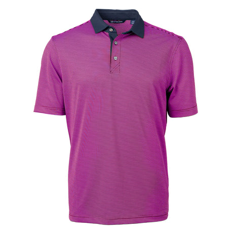 Cutter & Buck Virtue Eco Pique Micro Stripe Recycled Mens Polo