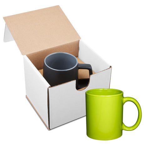 11 Oz. Basic C Handle Ceramic Mug Gift Set