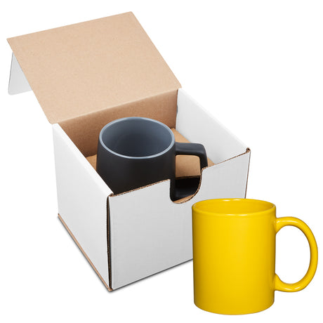 11 Oz. Basic C Handle Ceramic Mug Gift Set