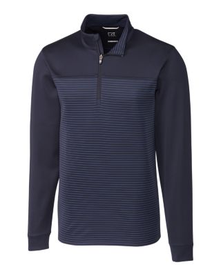 Cutter & Buck Traverse Stripe Stretch Quarter Zip Mens Big and Tall Pullover