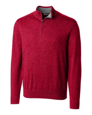 Cutter & Buck Lakemont Tri-Blend Mens Quarter Zip Pullover Sweater