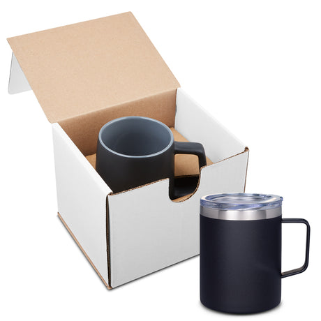 12 Oz. Vacuum Insulated Coffee Mug w/Handle in Individual Mailer