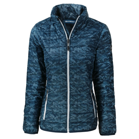 Cutter & Buck Rainier PrimaLoft? Womens Eco Insulated Full Zip Printed Puffer Jacket