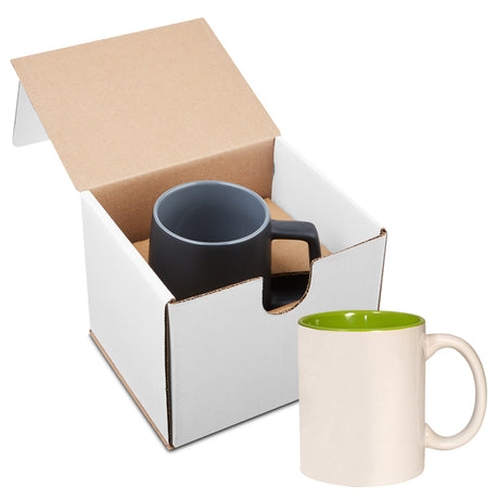 11 Oz. Two Tone C-Handle Mug in Individual Mailer