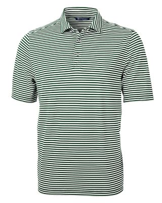 Cutter & Buck Virtue Eco Pique Stripe Recycled Mens Polo