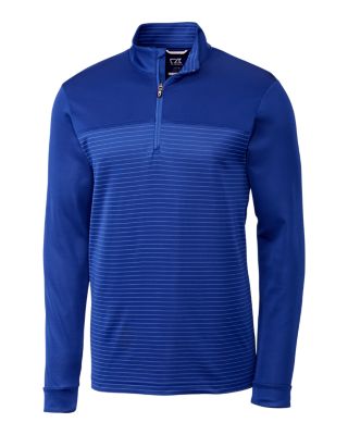 Cutter & Buck Traverse Stripe Stretch Quarter Zip Mens Pullover