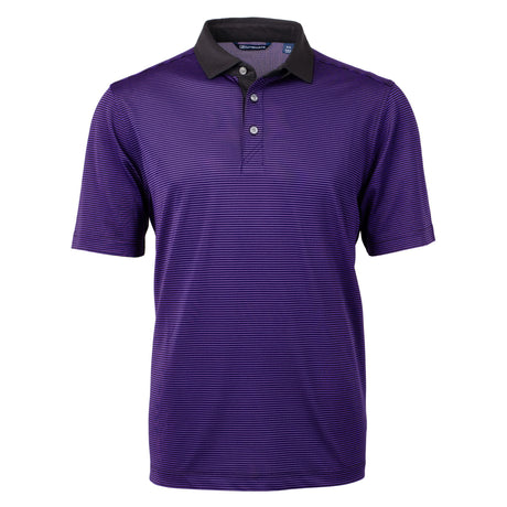 Cutter & Buck Virtue Eco Pique Micro Stripe Recycled Mens Polo