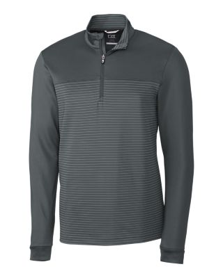 Cutter & Buck Traverse Stripe Stretch Quarter Zip Mens Pullover