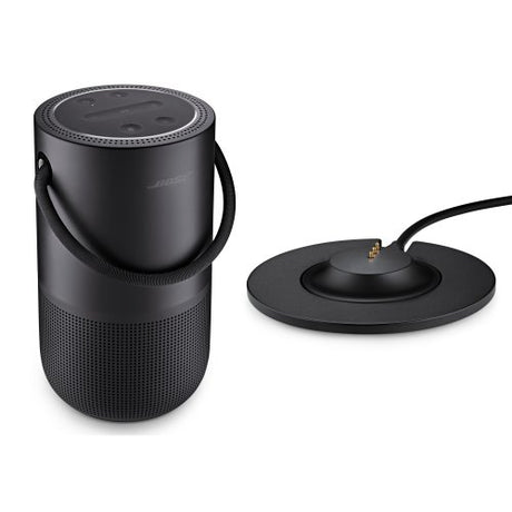 Portable Home Speaker with Charging Cradle - Triple Black