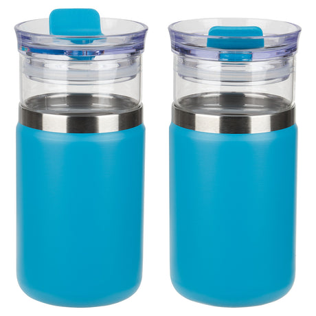 Tamari 12 oz Glass Tumbler & Vacuum Insulated Can Cooler