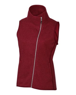 Cutter & Buck Mainsail Sweater Knit Womens Asymmetrical Vest