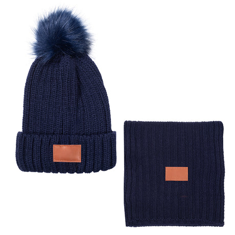 Leeman™ Ribbed Knit Winter Duo Beanie & Scarf