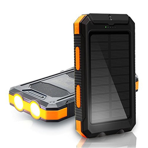 Solar Power Bank with LED Flashlight