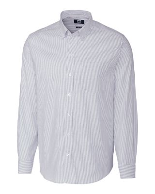 Cutter & Buck Stretch Oxford Stripe Mens Long Sleeve Dress Shirt