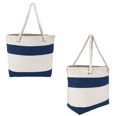 Cotton Resort Tote w/Rope Handle