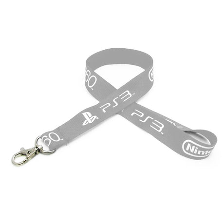 3/4" Silkscreened Flat Lanyard w/ Deluxe Swivel Hook