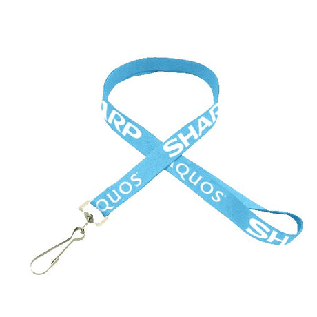 5/8" Silkscreened Flat Lanyard w/ J Hook