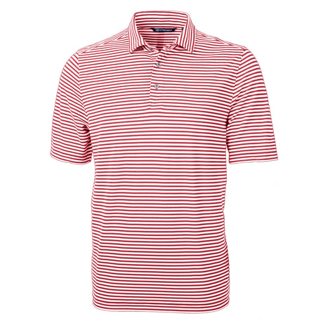 Cutter & Buck Virtue Eco Pique Stripe Recycled Mens Polo