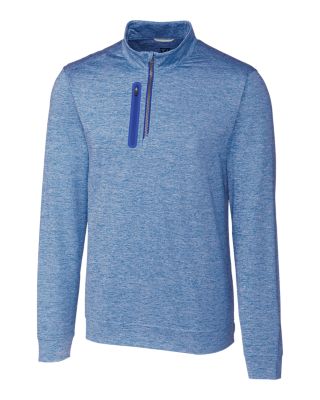 Cutter & Buck Stealth Heathered Quarter Zip Mens Pullover