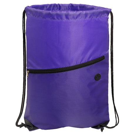 Incline Drawstring Backpack w/Zipper