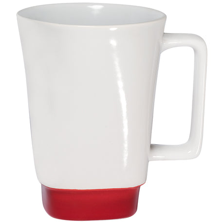 16 Oz. Stoneware Mug w/Square Color Base