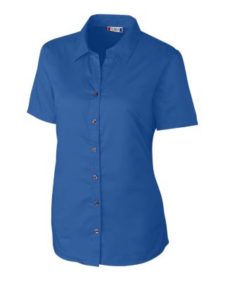 Clique Avesta Stain Resistant Womens Short Sleeve Button Down Shirt