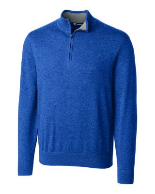 Cutter & Buck Lakemont Tri-Blend Mens Quarter Zip Pullover Sweater