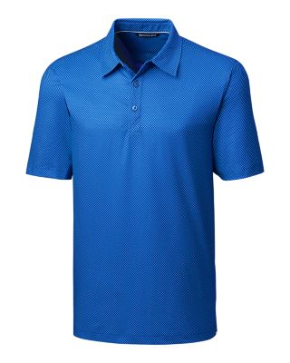 Cutter & Buck Pike Mini Pennant Print Stretch Mens Polo