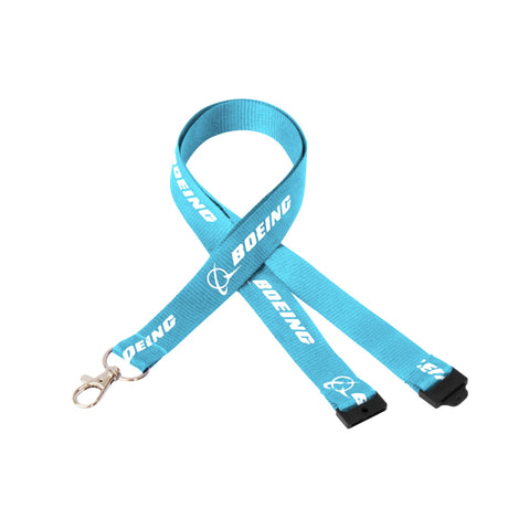 3/4" Silkscreened Flat Lanyard w/Sew on Breakaway