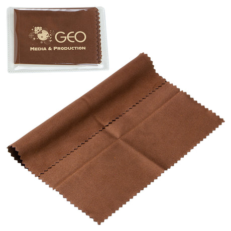 6" x 6" 220GSM Microfiber Cleaning Cloth in Clear PVC Case